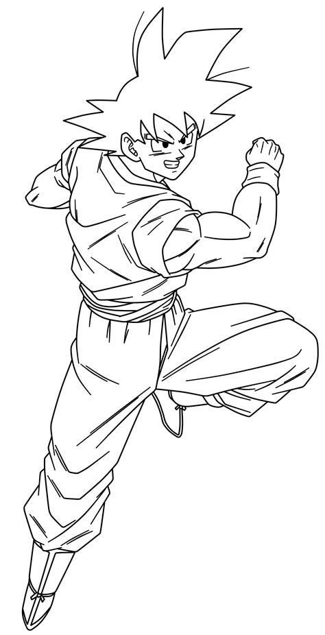 Goku Lineart 2 By Bejitsu On DeviantArt