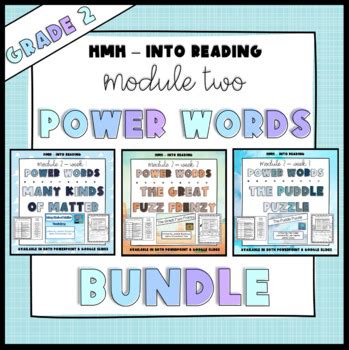 HMH Into Reading Module 2 Power Words Bundle By Messy Bun Coffee Runs