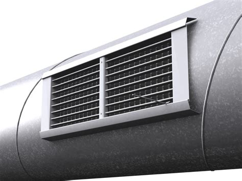 SDG - Spiral Duct Grille with Air Scoop, 3/4" Blade Spacing, Metallic Gray, Steel - Buckley ...