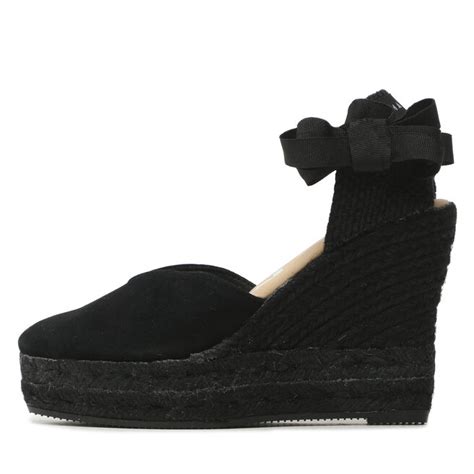 Espadryle Manebi Heart Shaped Wedge Espadrilles R 2 2 WH Czarny