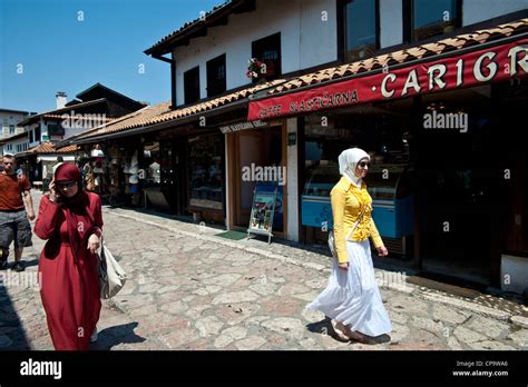 Bosnia Sarajevo Bascarsija Old Turkish Hi Res Stock Photography And