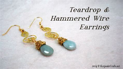 Teardrop Hammered Wire Earrings Tutorial YouTube