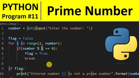 Python Program 11 Check Prime Number In Python Youtube