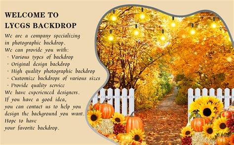 Amazon LYCGS 10X8ft Fall Backdrop Autumn Backdrops For