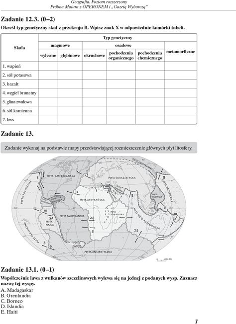 Arkusz Pr Bnej Matury Z Operonem Geografia Pdf Darmowe Pobieranie