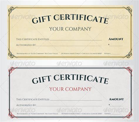 Blank Gift Certificate Template | HQ Template Documents