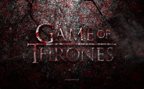 Game Of Thrones Logo Grunge Art Game Of Thrones Stone Logo Red Stone