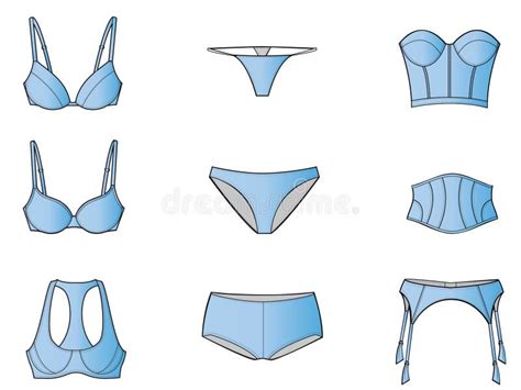 Fashionable Lingerie Set Stock Illustration Illustration Of Cute