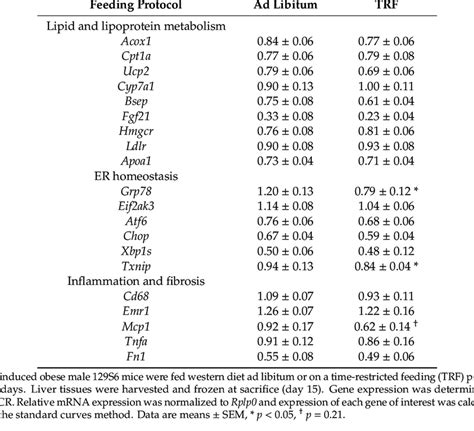 Liver Tissue Gene Expression 1 Download Scientific Diagram