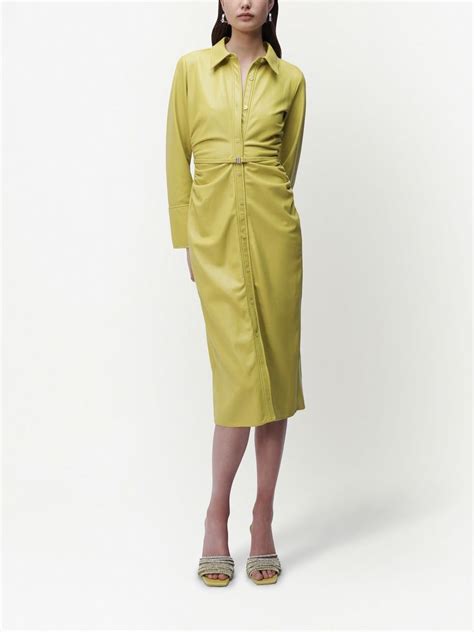 Jonathan Simkhai Standard Hearst Pencil Midi Dress In Green Modesens