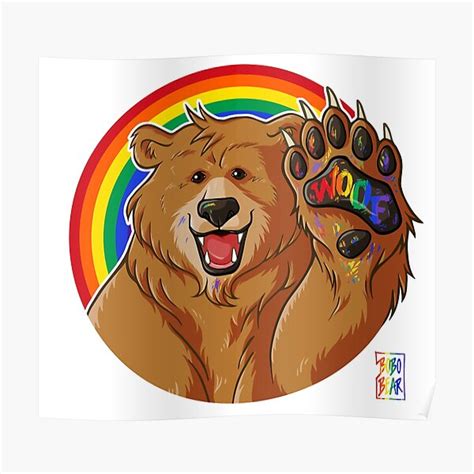 BOBO LIKES TO WOOF GAY PRIDE Poster For Sale By Bobobear Redbubble