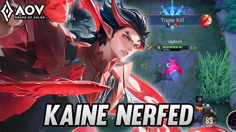 New Hero Kaine Gameplay Nerfed Arena Of Valor Youtube