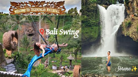 Ubud Bali Vlog Exploring Tegenungan Waterfalls Bali Swing