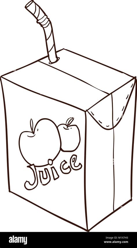 Freehand Drawn Cartoon Juice Box Stock Vector Image Art Alamy