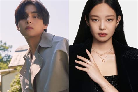 V De Bts Us Collar De Pareja Con Jennie De Blackpink Antes De Ser