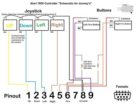 BYO Atari 7800 Controller - Schematic for dummys - Atari 7800 ...