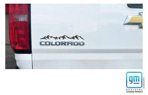 Chevy Colorado 2015 2021 Matte Black Mountain Range Emblem Enhancement