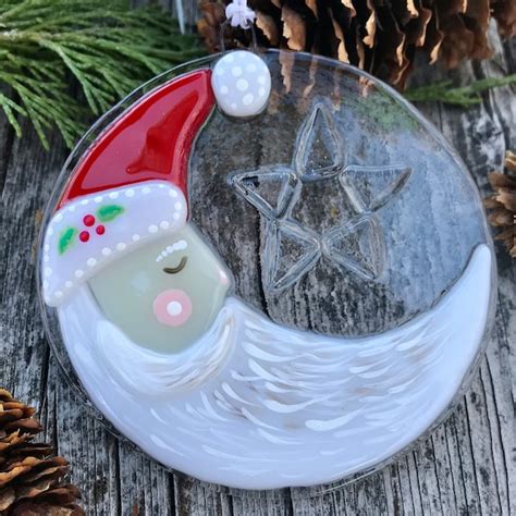 Fused Glass Christmas Ornaments Etsy