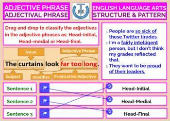 ADJECTIVE PHRASES WORKSHEETS WITH ANSWERS by JOHN DSOUZA | TpT