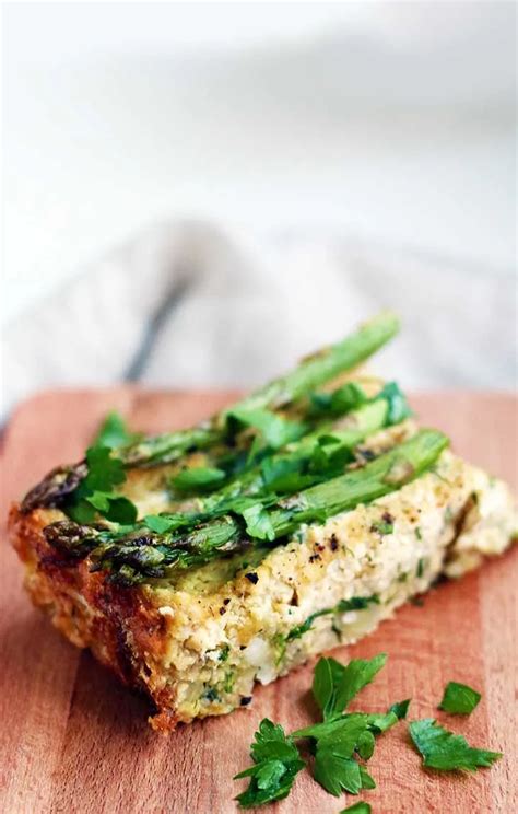 Easy Vegan Asparagus Crustless Quiche