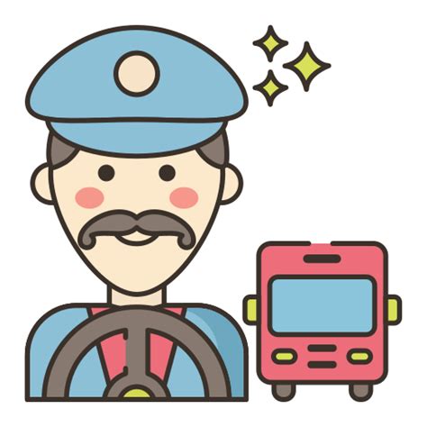 Bus driver Flaticons Lineal Color icon