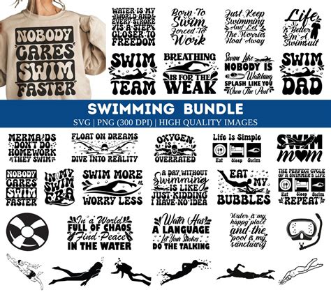 Swimming Svg Bundle Swimmer Svg Swim Mom Svg Swim Team Svg Swimming Png