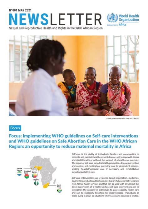 No 001 May 2021 Newsletter Sexual And Reproductive Health And Rights