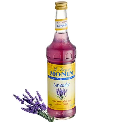 Monin Sugar Free Lavender Syrup Natural Flavors Ideal For Drinks