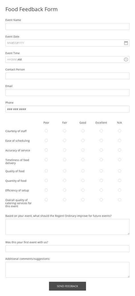 Visitor Feedback Form Template 123 Form Builder