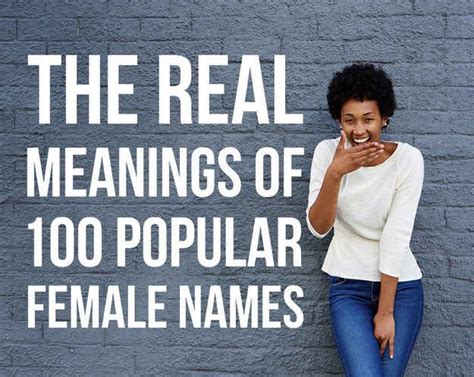 Here Are The Real Meanings Of 100 Popular Female Names | Female names ...