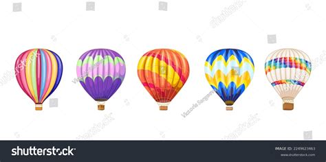 Hot Air Balloon Set Vector Illustration Stock Vector Royalty Free 2249623463 Shutterstock