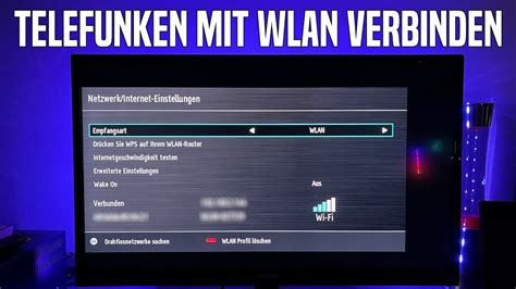 Telefunken Fernseher Mit Wlan Verbinden Internetzugriff Deutsch