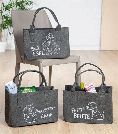 Filz Tasche Smart Shopping Mit Spruch Felt Bag Bags Fabric Bag