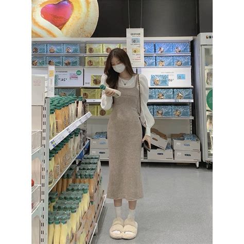 SET ĐẦM MIDI YẾM BODY NUDE ÁO TRẮNG TAY PHỒNG Shopee Việt Nam