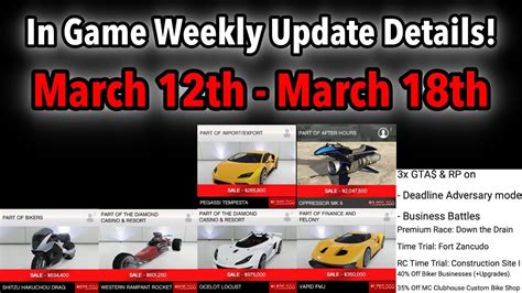 Gta Online Weekly Update Details Triple Money Vehicle Discounts