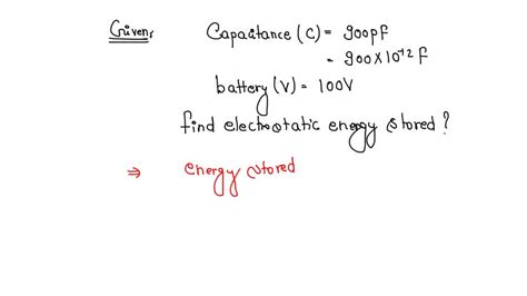 Solved A Pf Capacitor Is Charged With Battery V Calculate The