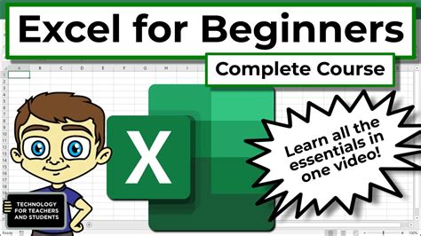 Excel For Beginners The Complete Course Youtube