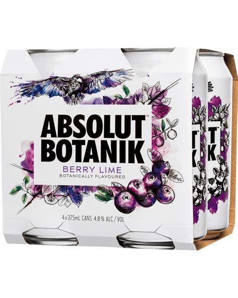 Buy Absolut Botanik Berry Lime And Vodka Cans 375ml Online Low Prices