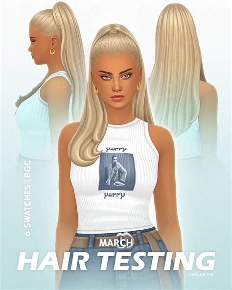 March Hair Testing 2023 Simcelebrity00 Sims Hair Tumblr Sims 4