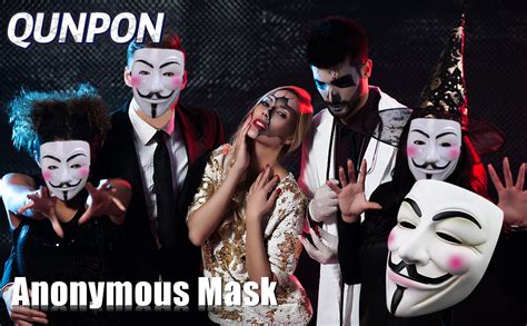 QUNPON Anonymous Masken Game Master Maske V für Vendetta Masken Adults