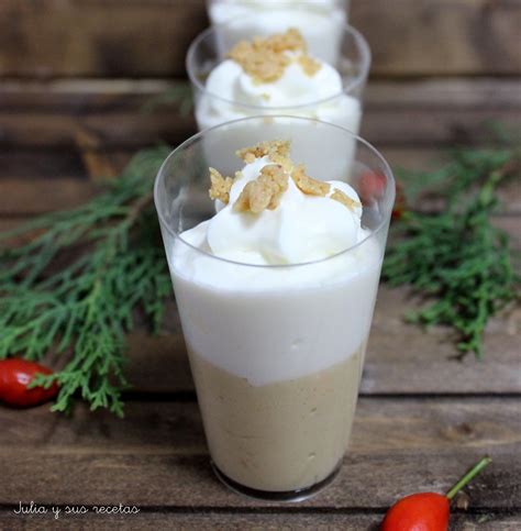 Julia Y Sus Recetas Vasitos De Crema De Turr N Jijona Y Chocolate Blanco