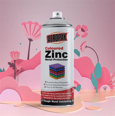 Aeropak Coloured Zinc Spray 400ml Aerosol Buy Zinc Paintzinc Flakes