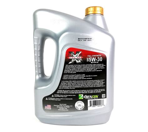 Aceite Motor Full Sintetico 5w30 4 Lts Dexos1 Gen 2 Xtra Rev Envío gratis