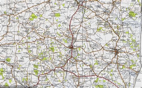 Historic Ordnance Survey Map Of Saxmundham 1946