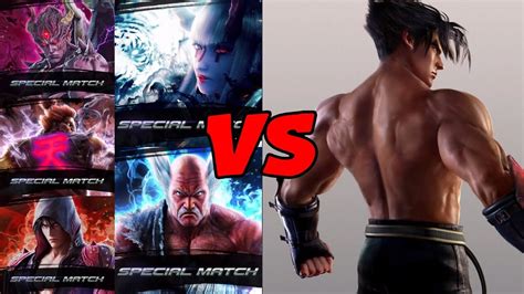 Tekken 7 Jin Kazama Vs All Bosses All Special Matches YouTube