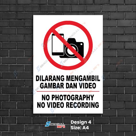 Jual Otello No Camera Sign Board Dilarang Mengambil Foto Kayu Print