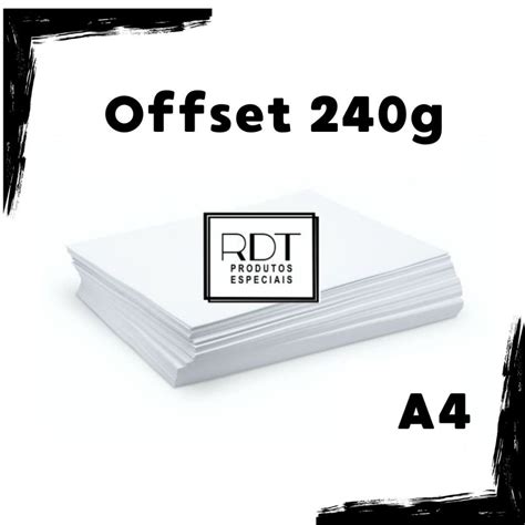 Papel Offset 240g Sulfite Tamanho A4 Pacote 250 Folhas Shopee Brasil