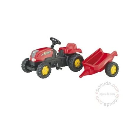 Rolly Toys Traktor Na Pedale Sa Prikolicom Rolly Kid Red EPonuda