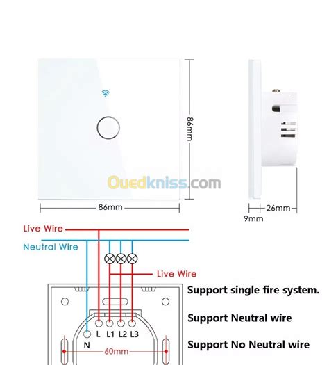 Interrupteur Tactile Connect Wifi Rf Fonctionne Avec Tuya Smart Life