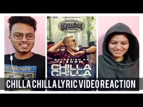 Chilla Chilla Thunivu Lyric Song Tamil Reaction Ajith Kumar H